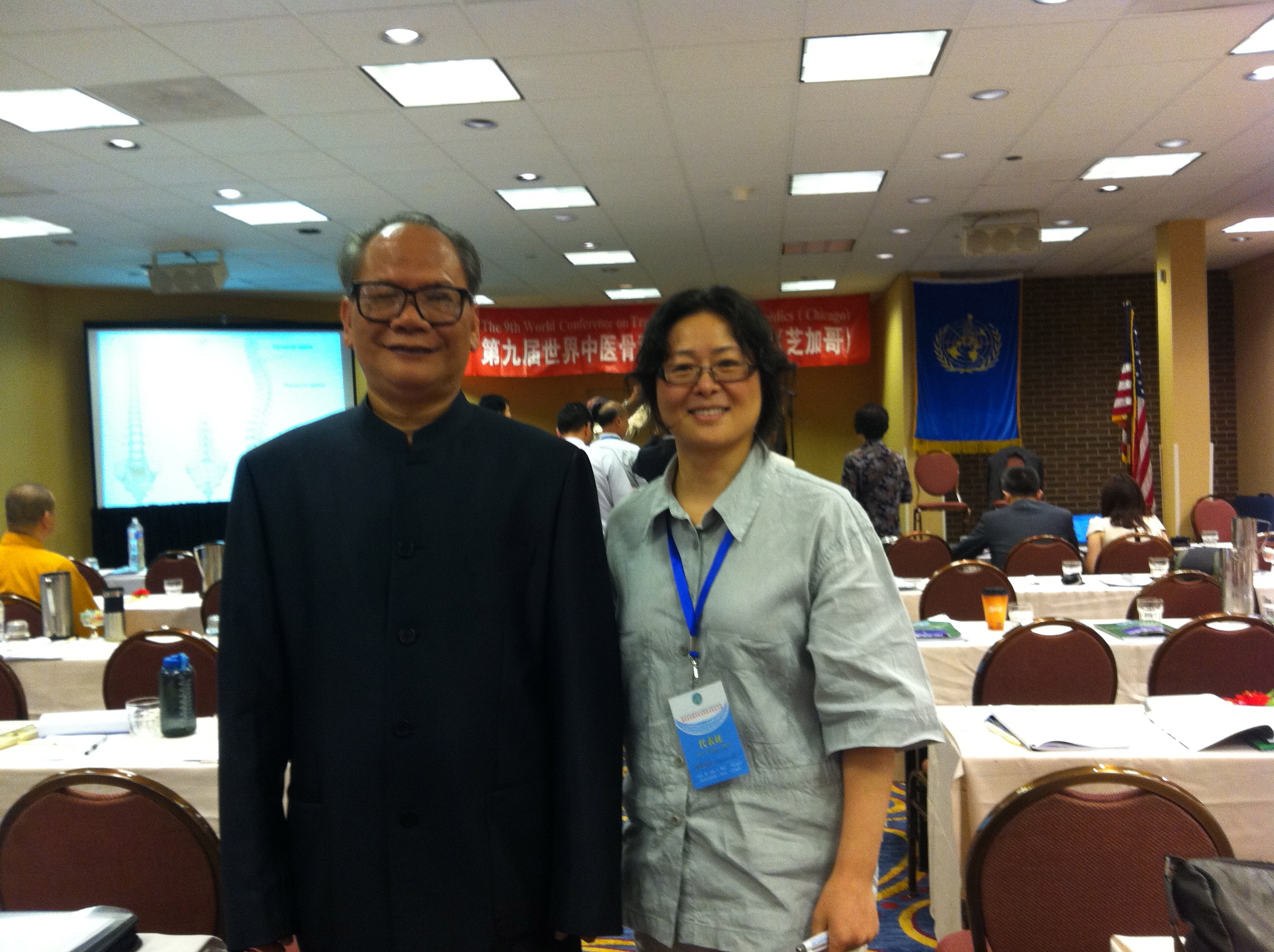 With Professor Wei, YiZhong from China at the 9th World Conference on Traditional Chinese Orthopedics in Chicago